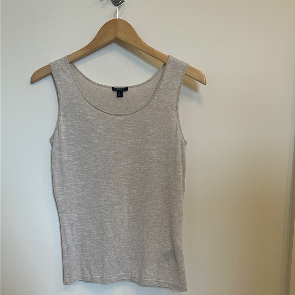 Lafayette 148 New York Soft Gray Tank Top
